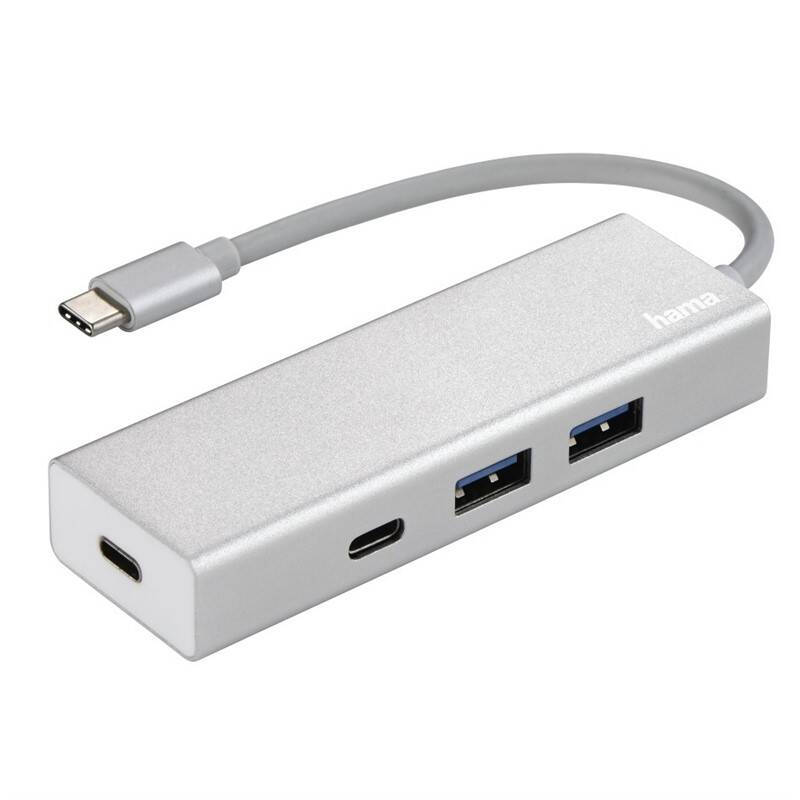 Obrázok Hama USB-C/2x USB, 2x USB-C (135755) strieborný