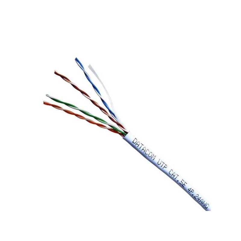 Obrázok DATACOM UTP Cat5e PVC kabel 305m (drát), bílý 1107