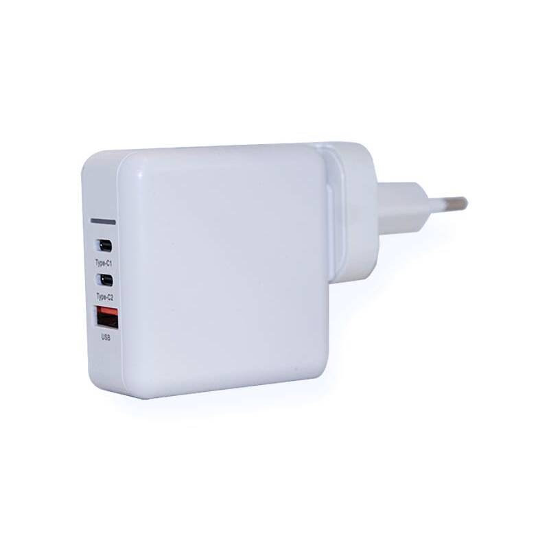 Obrázok ER Power 65W GaN PD 2x USB-C, USB-A QC 3.0 biela