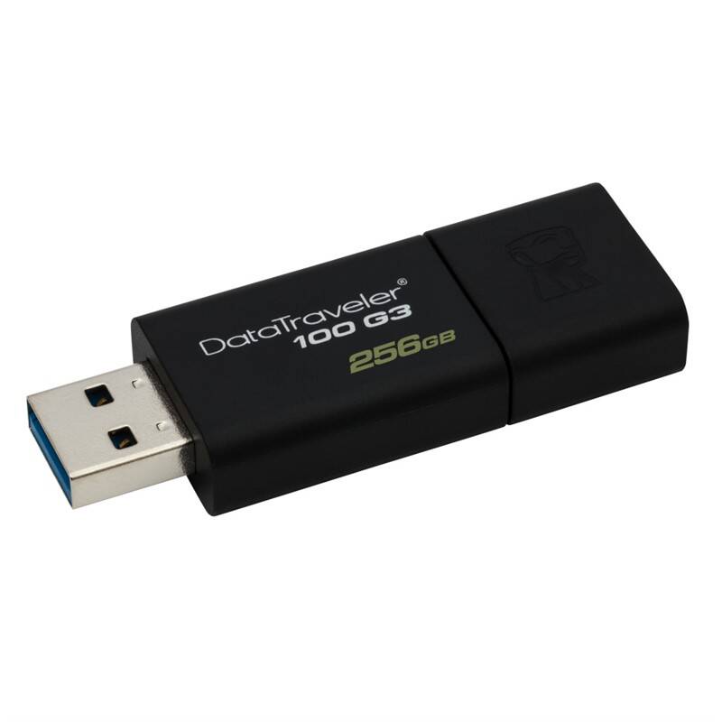 USB flashdisk Kingston DataTraveler 100 G3 256GB (DT100G3/256GB) čierny