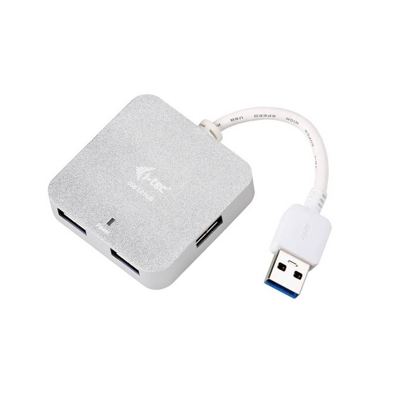 USB Hub i-tec USB 3.0 / 4x USB 3.0 (U3HUBMETAL402) strieborný