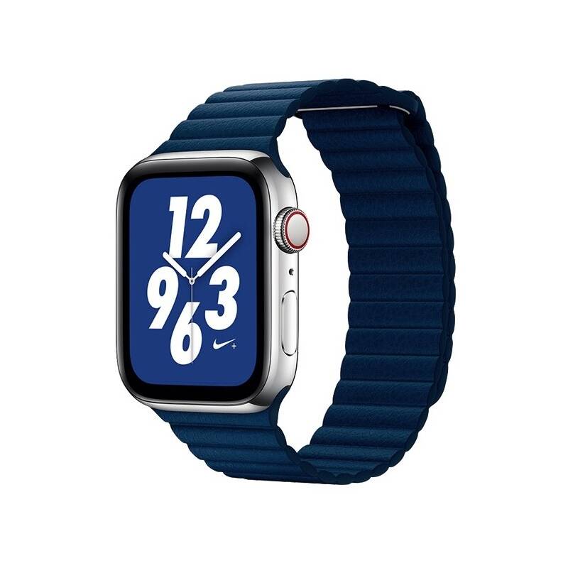 Obrázok COTEetCI kožený magnetický řemínek Loop Band pro Apple Watch 38 / 40mm tmavě modrý WH5205-DB