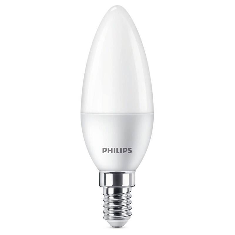LED žiarovka Philips sviečka, 5W, E14, teplá biela (8719514312524)