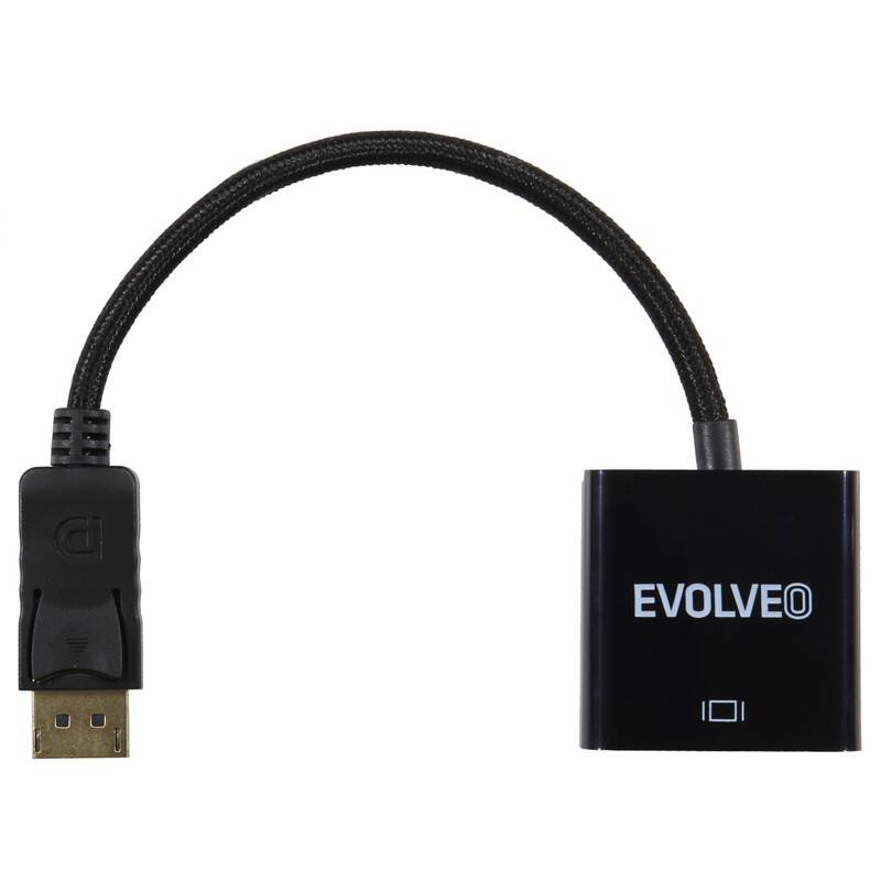 Redukcia Evolveo DisplayPort/DVI (EV-DP-DVI) čierna