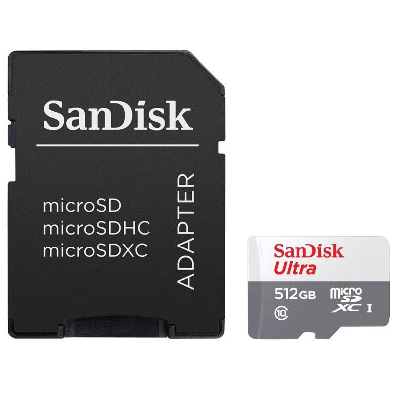 Pamäťová karta SanDisk Micro SDXC Ultra Android 512GB UHS-I U1 (100W/20W) + adapter (SDSQUNR-512G-GN6TA) + Doprava zadarmo