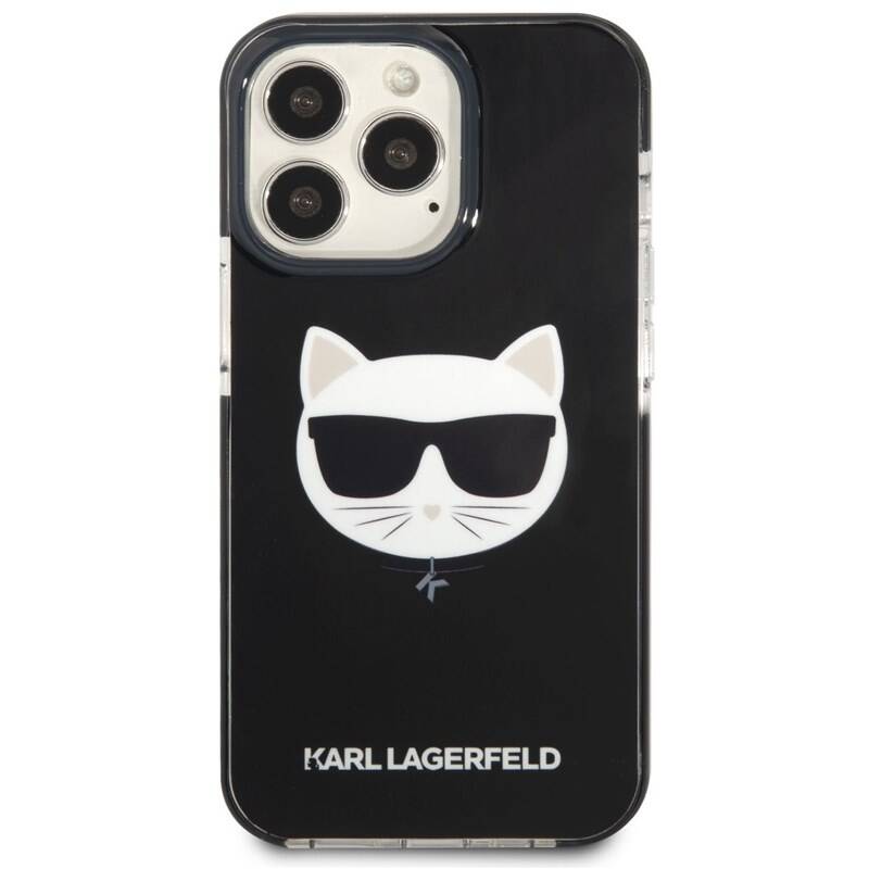 Obrázok Karl Lagerfeld TPE Choupette Head Kryt pro iPhone 13 Pro Black