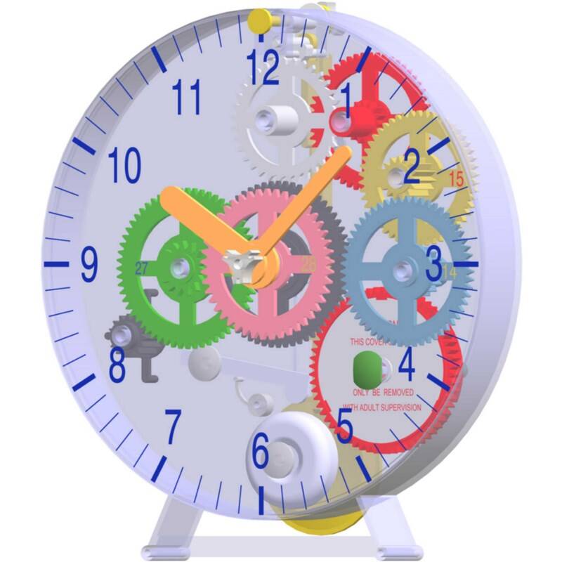 Obrázok Detské nástenné hodiny - náučná stavebnica Techno Line Model kids clock, Vonkajší Ø 20 cm, priehľadná