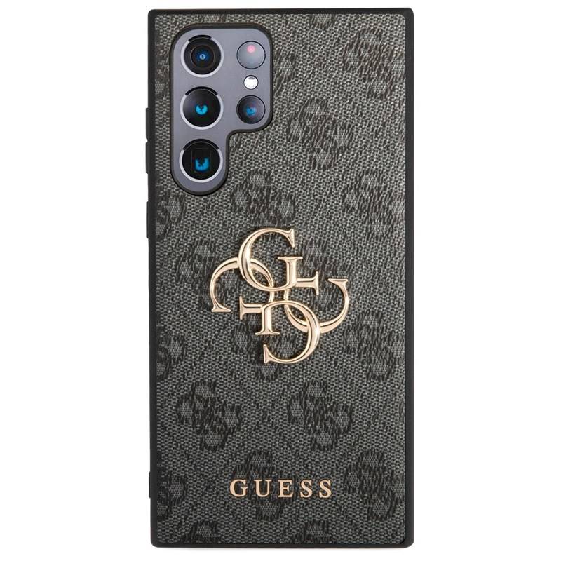 Obrázok Guess 4G Metal Logo na Samsung Galaxy S23 Ultra (GUHCS23L4GMGGR) sivý