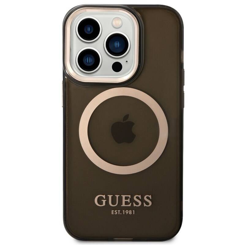 Obrázok Guess Translucent MagSafe Kompatibilní Zadní Kryt pro iPhone 14 Pro Max Black