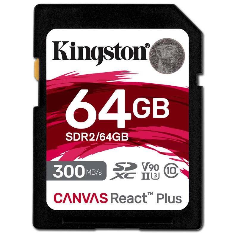 Pamäťová karta Kingston Canvas React Plus 64GB SDXC UHS-II (300R/260W) (SDR2/64GB)