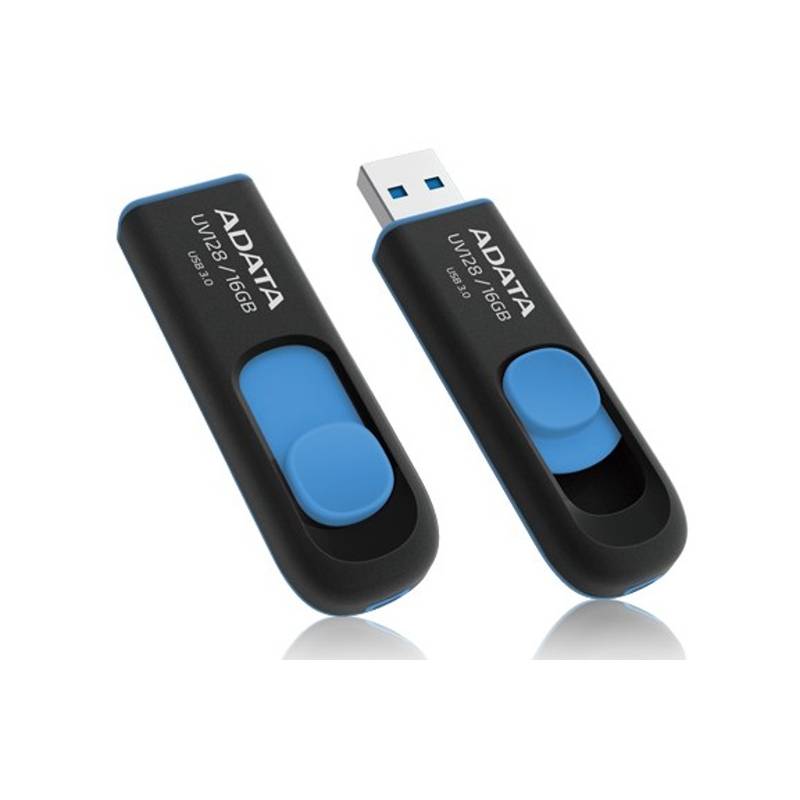 USB flashdisk ADATA UV128 16GB (AUV128-16G-RBE) čierny/modrý