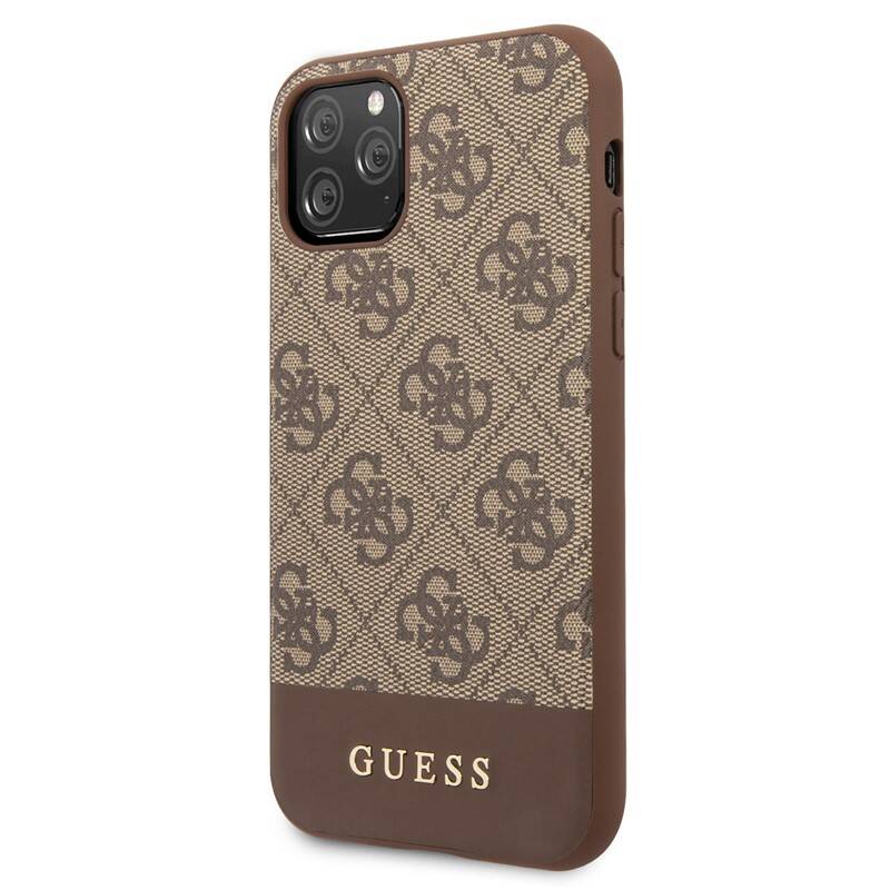 Obrázok Guess 4G Stripe pro iPhone 11 Pro (GUHCN58G4GLBR) hnedý