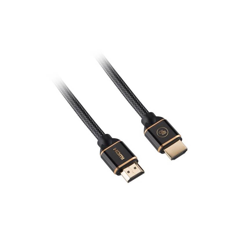 Kábel GoGEN HDMI 2.0, 2m, pozlátený, opletený, High speed, s ethernetom