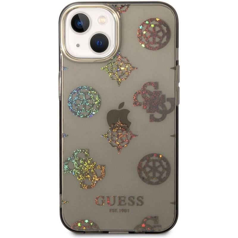 Obrázok Guess PC/TPU Peony Glitter Zadní kryt pro iPhone 14 Black