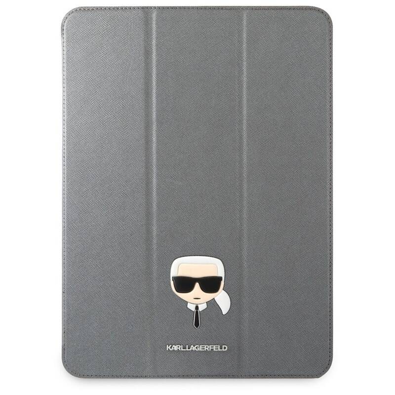 Obrázok KLFC12OKHG Karl Lagerfeld Head Saffiano Pouzdro pro iPad Pro 12.9 Silver