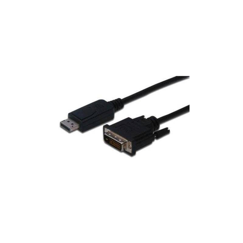 Obrázok Digitus DisplayPort připojovací kabel, DP/M- DVI (24+1)/M 1.0m