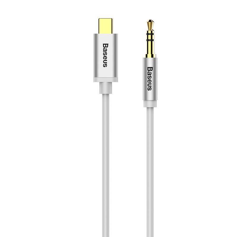 Obrázok Baseus USB-C to Jack 3,5 mm Audio Cable 1,2 m White (CAM01-02)