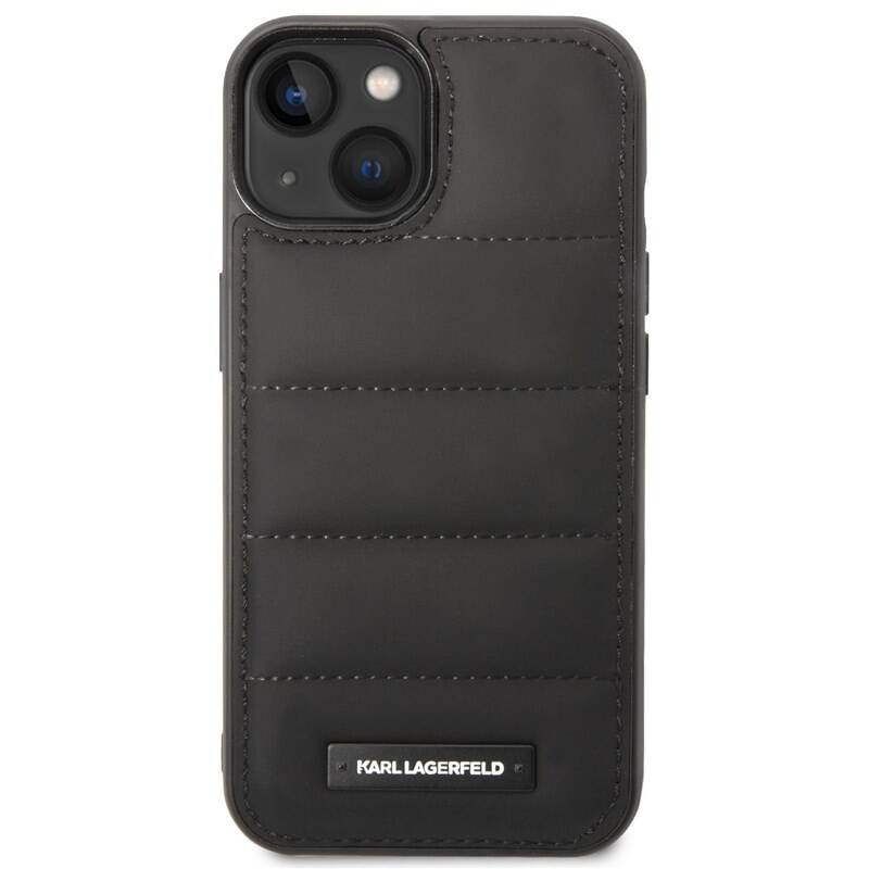 Obrázok Karl Lagerfeld Quilted Puffy Metal Logo Zadní Kryt pro iPhone 14 Black