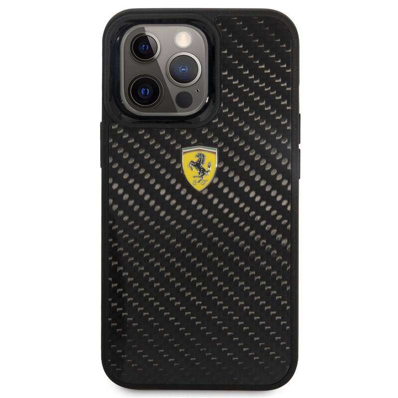 Obrázok FEHCP13XFCABK Ferrari Real Carbon Zadní Kryt pro iPhone 13 Pro Max Black