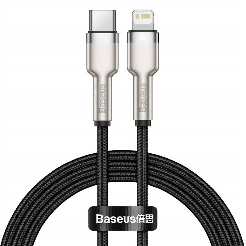 Kábel Baseus Cafule USB-C/Lightning PD 20W, 1m (CATLJK-A01) čierny
