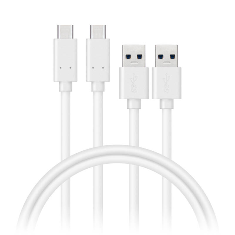 Kábel Connect IT Wirez USB/USB-C, 1m (2 ks v balení) (CCA-5006-WH) biely