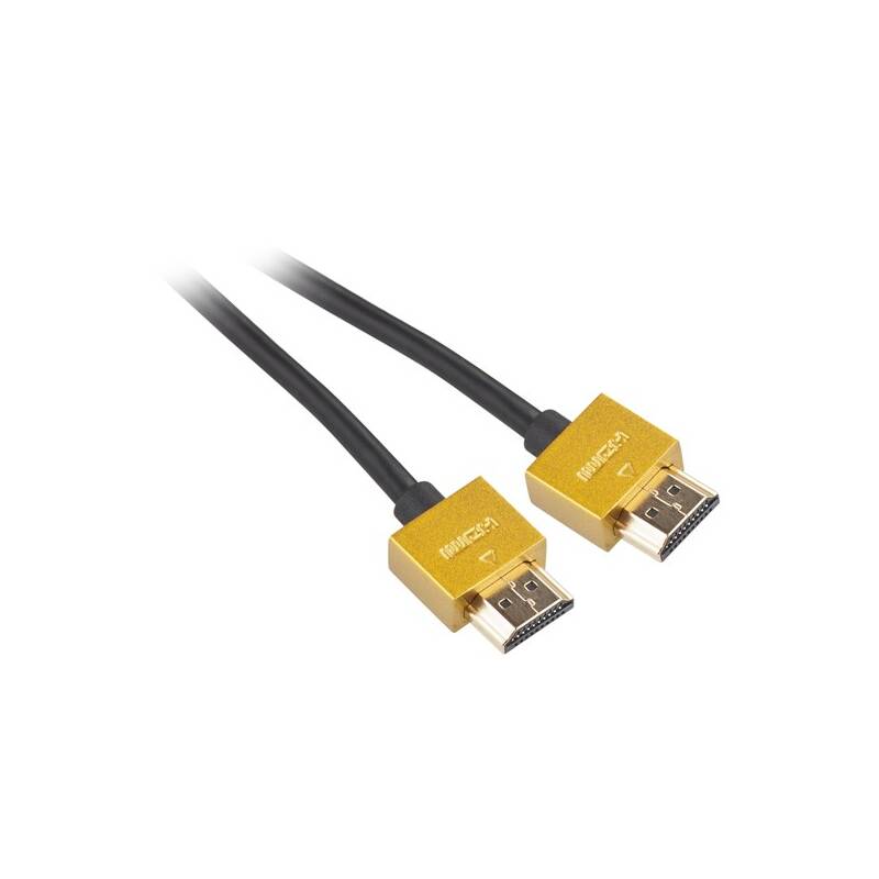 Kábel GoGEN HDMI 1.4, 1,5m, pozlacený, High speed, s ethernetem (GOGHDMI150MM03) čierny