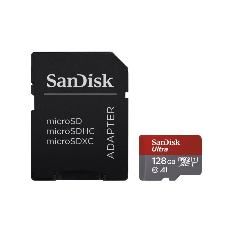 Pamäťová karta SanDisk Micro SDXC Ultra Android 128GB UHS-I U1 (100R/10W) + adapter (SDSQUAR-128G-GN6MA) čierna