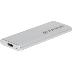 Box na HDD Transcend CM42 externí SSD rámeček, M.2 SATA SSD typ 2242, USB 3.0/USB-C (TS-CM42S) stříbrný