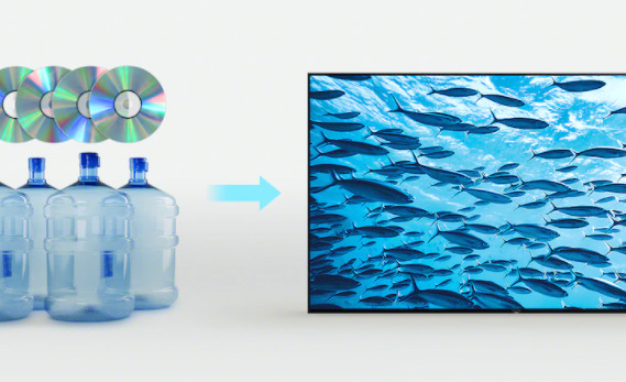 Televize Sony XR-65A83K, 30 % udržitelných materiálů, plast SORPLAS™