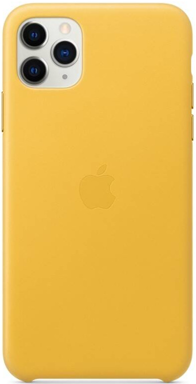 Apple Leather Case pro iPhone 11 Pro Max, hřejivě žlutá