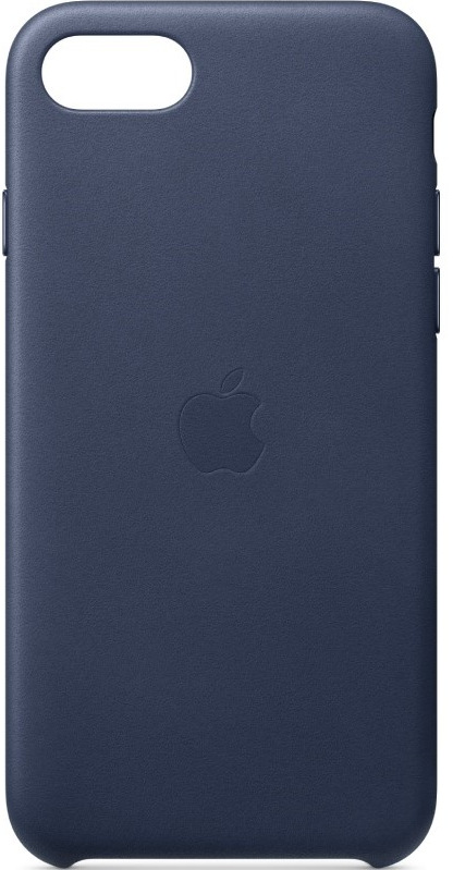 Apple Leather Case pro iPhone SE 2020, půlnočně modrá