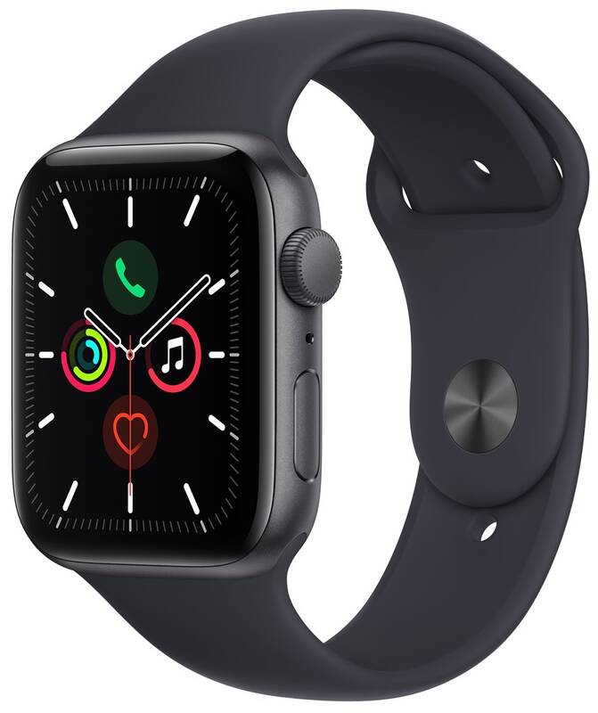 Obrázok Apple Watch SE GPS, 40mm púzdro z vesmírne sivého hliníka - temno inkoustový športový remienok (MKQ13VR/A)