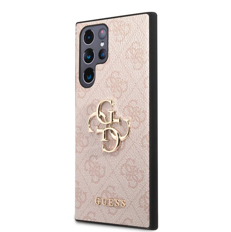 Obrázok Guess PU 4G Metal Logo Zadní Kryt pro Samsung Galaxy S23 Ultra Pink