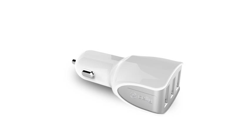 Obrázok CELLY TURBO car charger 3 x USB white (CC3USBTURBOWH)