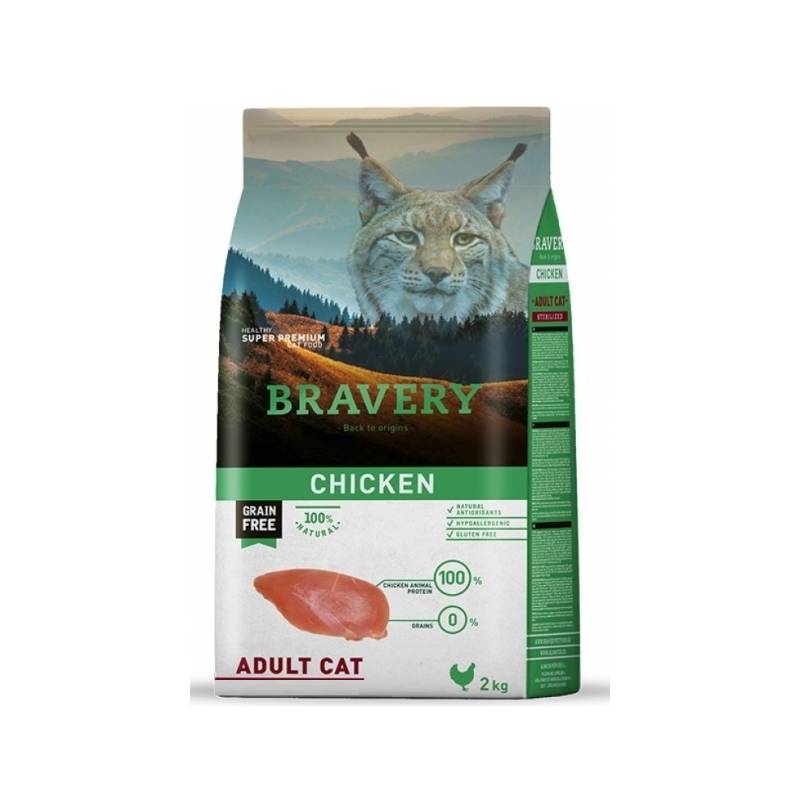 Obrázok Bravery cat ADULT chicken 2kg