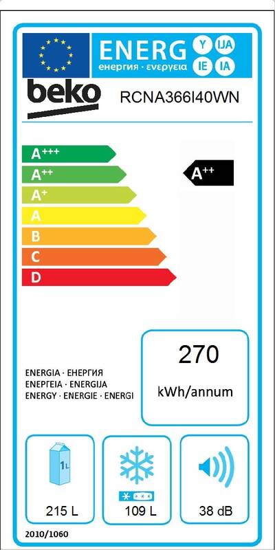 Obrázok Beko RCNA366I40WN biela