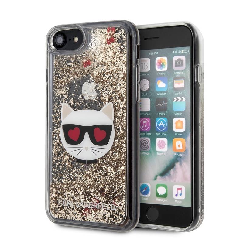 Obrázok Karl Lagerfeld Floating Hearts na iPhone 8/SE 2020 Gold (3700740475928)