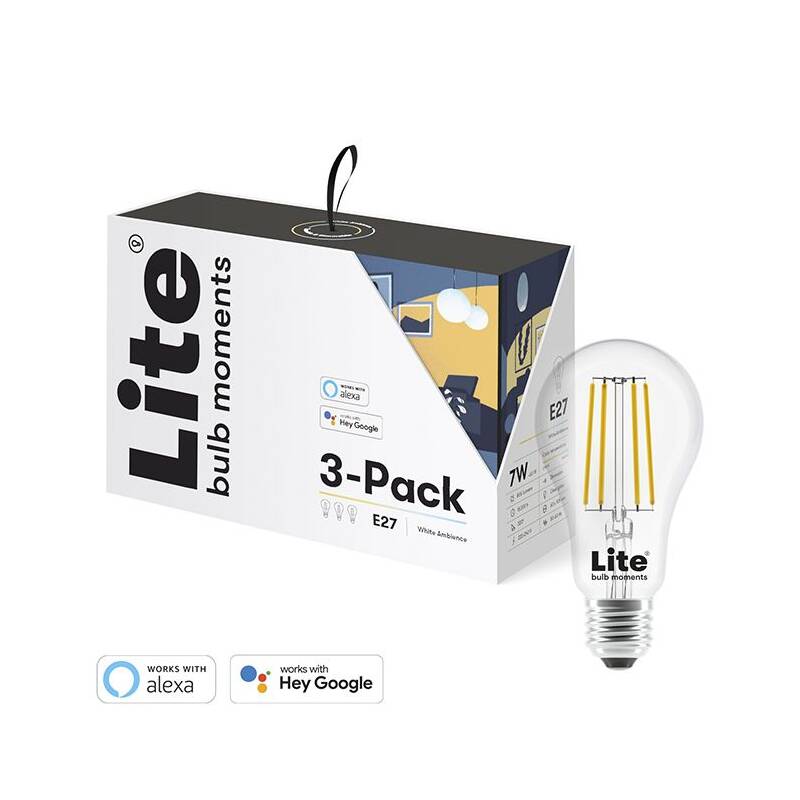 Obrázok Lite bulb moments E27, 6W, 2700-6500K, 3 kusy (LB-NSL911964)