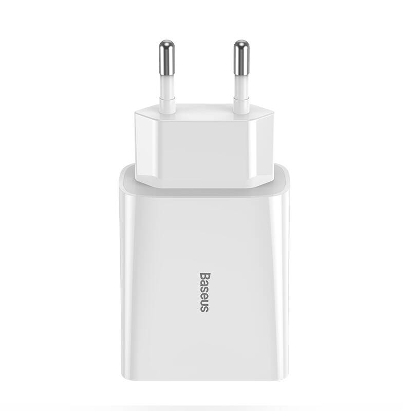 Obrázok Baseus Speed Mini nabíjačka 2x USB 18W 3A QC 3.0, biela (CCFS-V02)