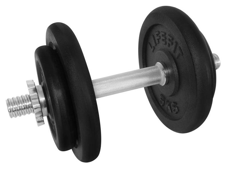 Obrázok Činka nakládací LIFEFIT jednoruční 17 kg, 30mm tyč/4x kotouč