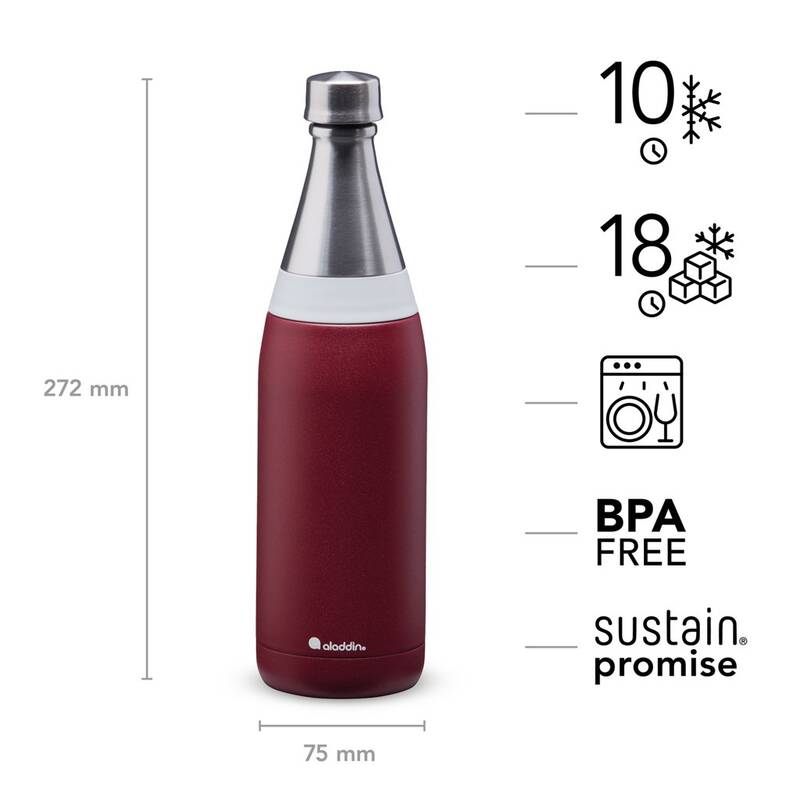 Obrázok ALADDIN Fresco Thermavac fľaša na vodu 600 ml Burgundy Red (10-10098-005)