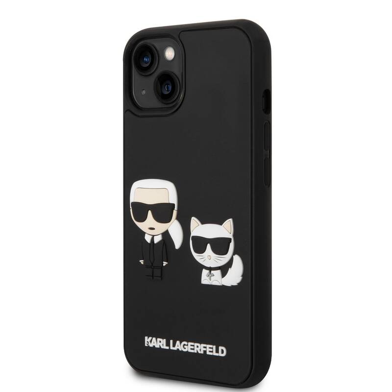 Obrázok Karl Lagerfeld and Choupette 3D Kryt pro iPhone 14 Plus Black