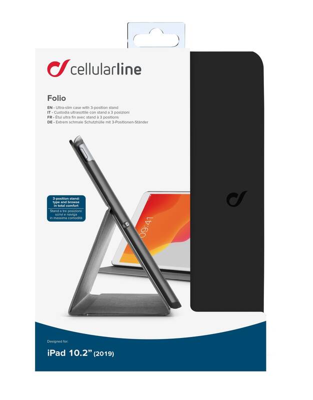 Obrázok CellularLine Folio pro Apple iPad 10,2" (2019) (FOLIOIPAD102K) čierne