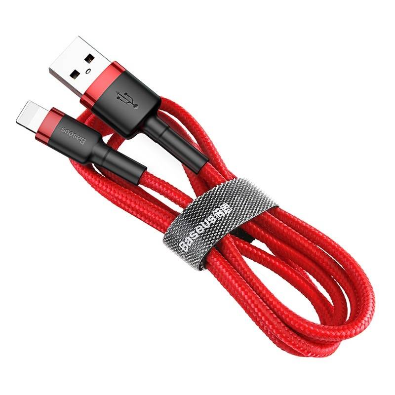 Obrázok Baseus Cafule kábel USB / Lightning QC 3.0 2A 3m, červený (CALKLF-R09)