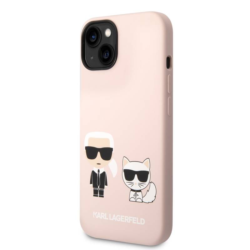 Obrázok Karl Lagerfeld MagSafe Kompatibilní Kryt Liquid Silicone Karl and Choupette pro iPhone 14 Pink