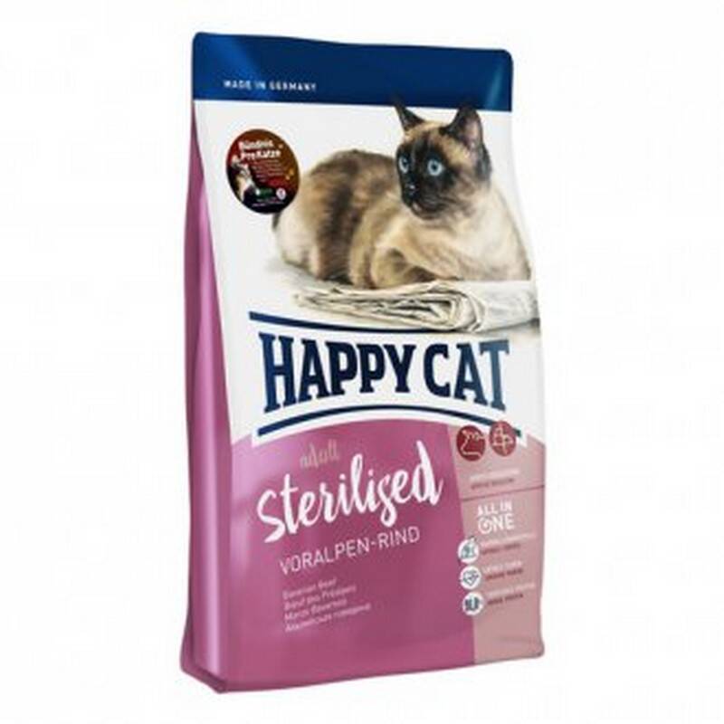 Obrázok HAPPY CAT Sterilised Voralpen-Rind / Hovězí 10 kg