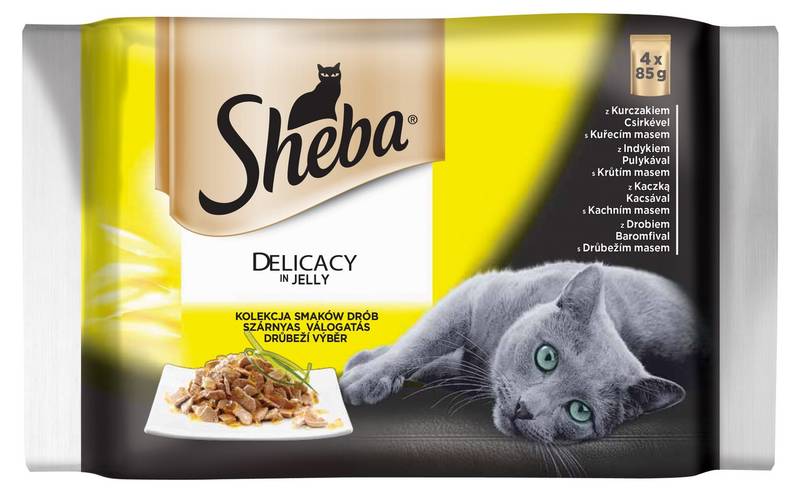 Obrázok Sheba DELICACY in Jely Drůbeží výběr 4pack (4 x 85 g)