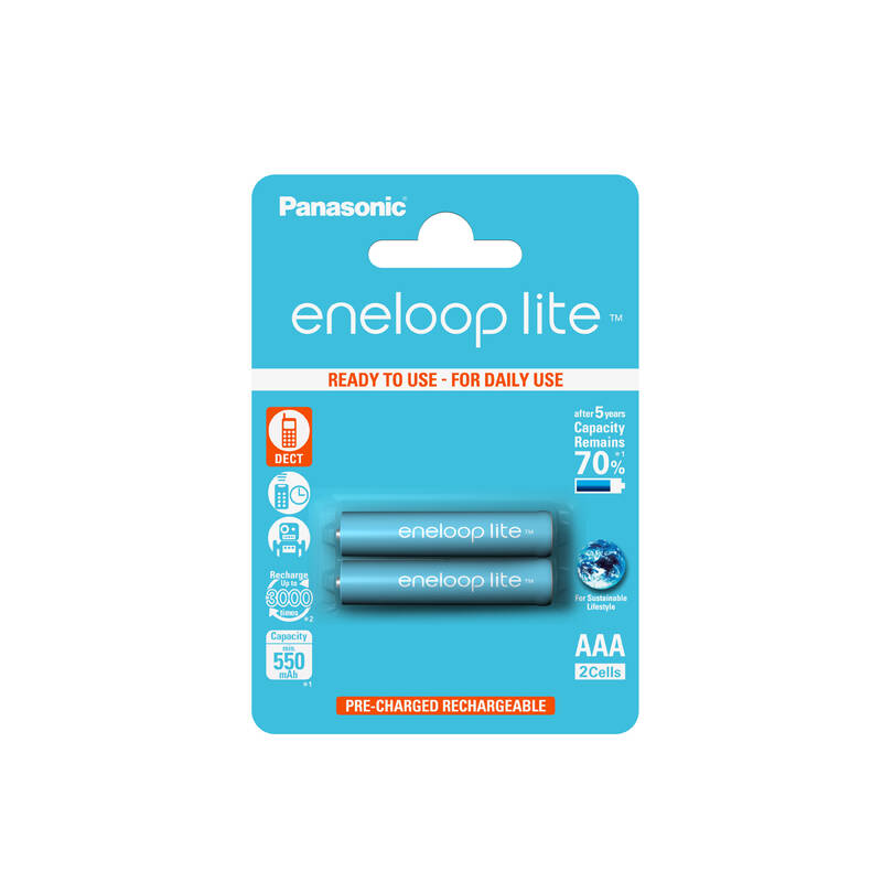 Obrázok Panasonic eneloop lite AAA 550 mAh 2 ks (HR-4UQ-2BP)