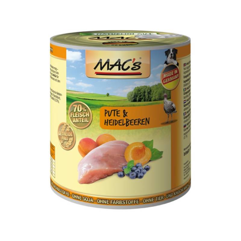 Obrázok MACs Dog Krůta a borůvka 800g