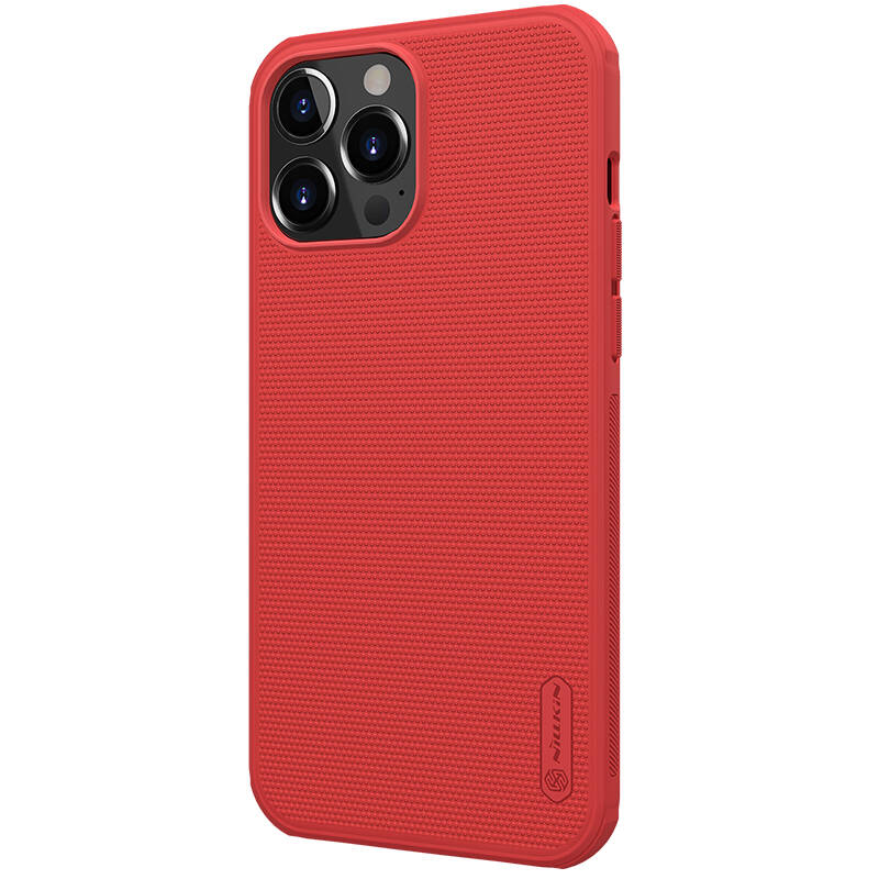 Obrázok Nillkin Super Frosted PRO Zadní Kryt pro Apple iPhone 13 Pro Red (Without Logo Cutout)